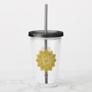 Flower Of Life - Indian Mandala 4 Acrylic Tumbler
