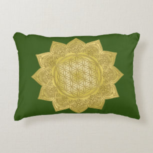Flower Of Life - Indian Mandala 4 Decorative Cushion
