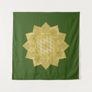 Flower Of Life - Indian Mandala 4 Tapestry