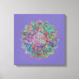 Flower Of Life - Indian Mandala 7c Canvas Print