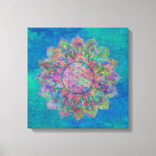 Flower Of Life - Indian Mandala 7c Canvas Print