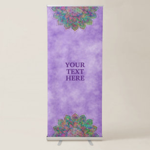 Flower Of Life - Indian Mandala 7c Retractable Banner