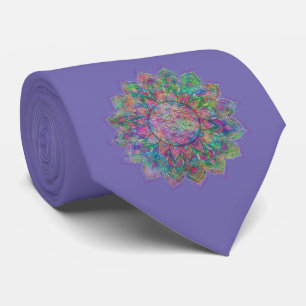 Flower Of Life - Indian Mandala 7c Tie