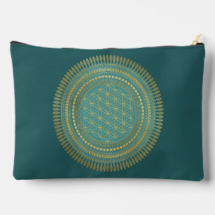 Flower Of Life - Indigenous Mandala 1 Accessory Pouch