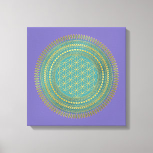 Flower Of Life - Indigenous Mandala 1 Canvas Print