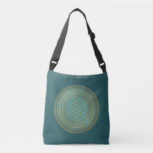 Flower Of Life - Indigenous Mandala 1 Crossbody Bag