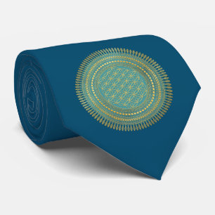 Flower Of Life - Indigenous Mandala 1 Tie