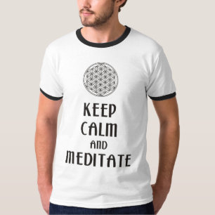 Flower of Life - KEEP CALM and MEDITATE T-Shirt