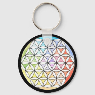 flower of life key ring