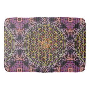 Flower Of Life - knitting seamless pattern V Bath Mat