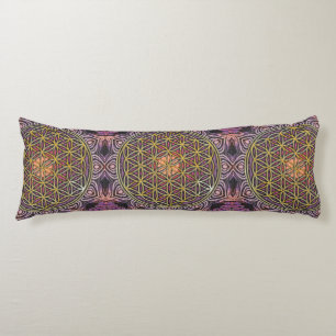Flower Of Life - knitting seamless pattern V Body Cushion