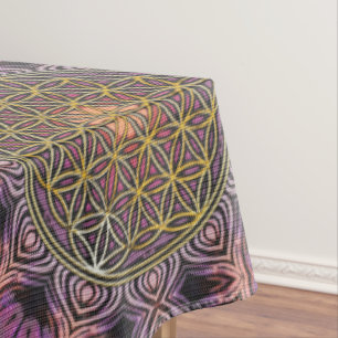 Flower Of Life - knitting seamless pattern V Tablecloth