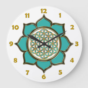 FLOWER OF LIFE - lotus + clock face numbers