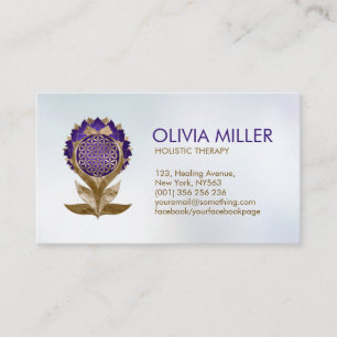 Flower of Life  - Lotus Flower Ornament Business Card