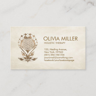 Flower of Life  - Lotus Flower Ornament  Business Card