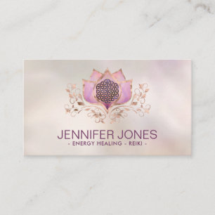 Flower of life lotus flower ornament  business card