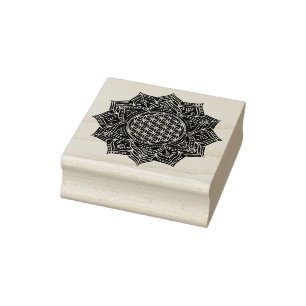 Flower of Life - LOTUS ornaments gold I Rubber Stamp