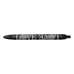 Flower Of Life - LOVE lettering tattoo white Black Ink Pen