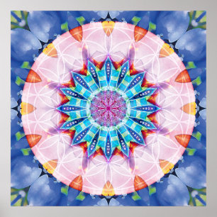 Flower of Life Mandala 12 Poster