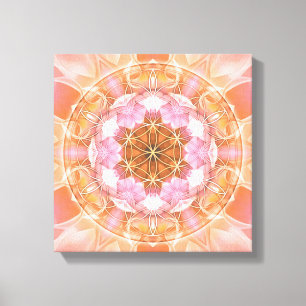 Flower of Life Mandala 18 Wrapped Canvas Print