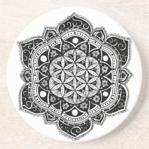 Flower of Life Mandala Coaster