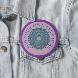 Flower Of Life - Mandala India Style 1 10 Cm Round Badge
