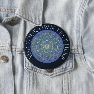 Flower Of Life - Mandala India Style 1 10 Cm Round Badge