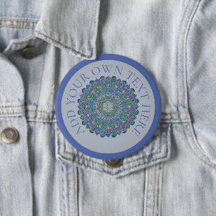 Flower Of Life - Mandala India Style 1 10 Cm Round Badge
