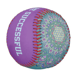Flower Of Life - Mandala India Style 1 Baseball