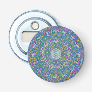 Flower Of Life - Mandala India Style 1 Bottle Opener