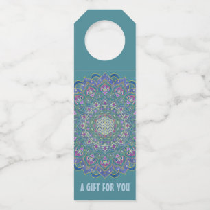 Flower Of Life - Mandala India Style 1 Bottle Tag