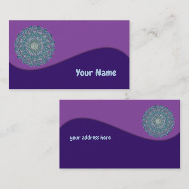 Flower Of Life - Mandala India Style 1 Business Card (Front/Back)