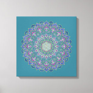 Flower Of Life - Mandala India Style 1 Canvas Print