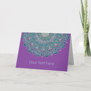 Flower Of Life - Mandala India Style 1 Card