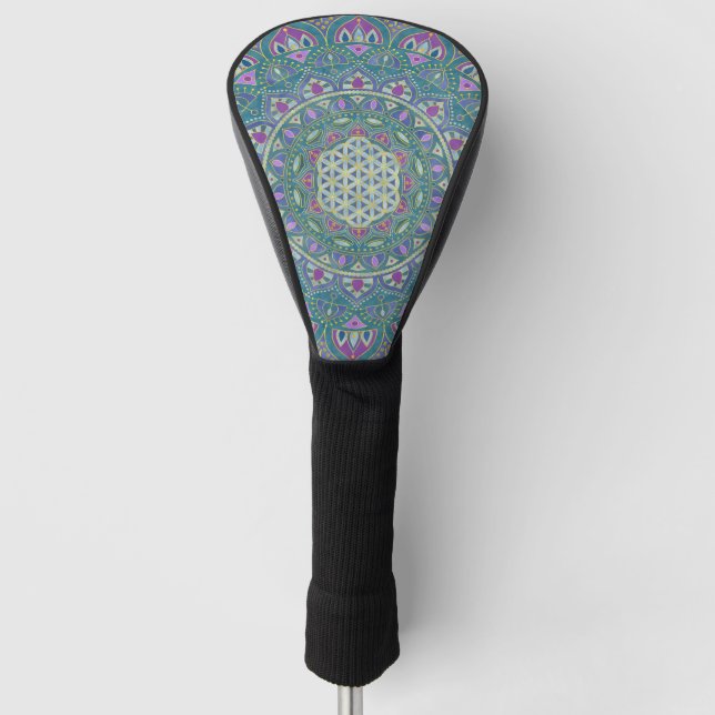 Flower Of Life - Mandala India Style 1 Golf Head Cover (Front)