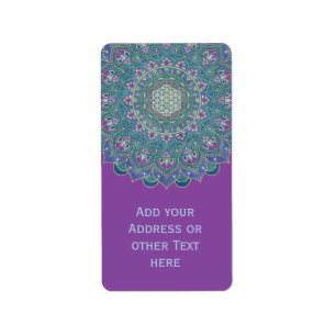 Flower Of Life - Mandala India Style 1 Label