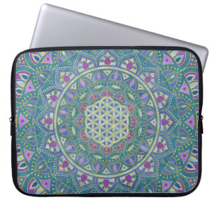Flower Of Life - Mandala India Style 1 Laptop Sleeve