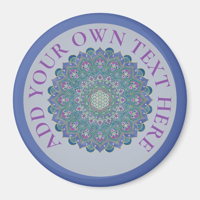 Flower Of Life - Mandala India Style 1 Magnet (Front)