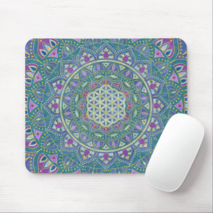Flower Of Life - Mandala India Style 1 Mouse Mat