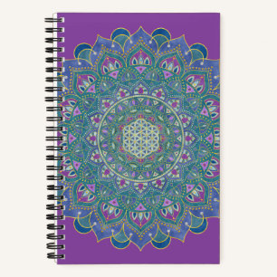 Flower Of Life - Mandala India Style 1 Notebook