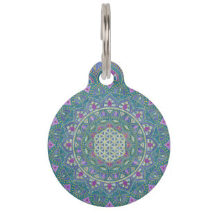 Flower Of Life - Mandala India Style 1 Pet Tag