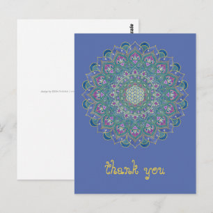 Flower Of Life - Mandala India Style 1 Postcard