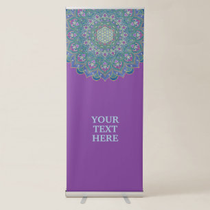 Flower Of Life - Mandala India Style 1 Retractable Banner