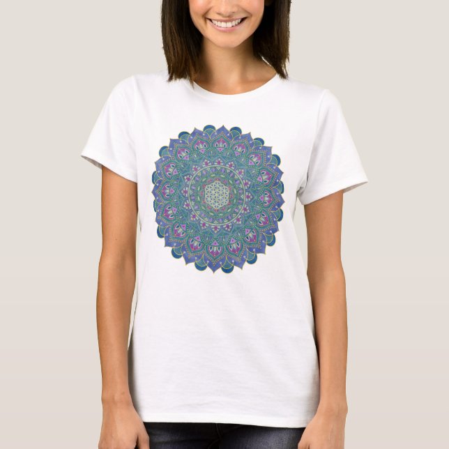 Flower Of Life - Mandala India Style 1 T-Shirt (Front)