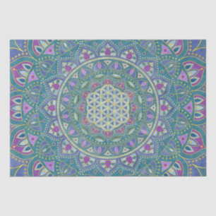 Flower Of Life - Mandala India Style 1 Tissue Paper