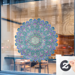 Flower Of Life - Mandala India Style 1 Window Cling