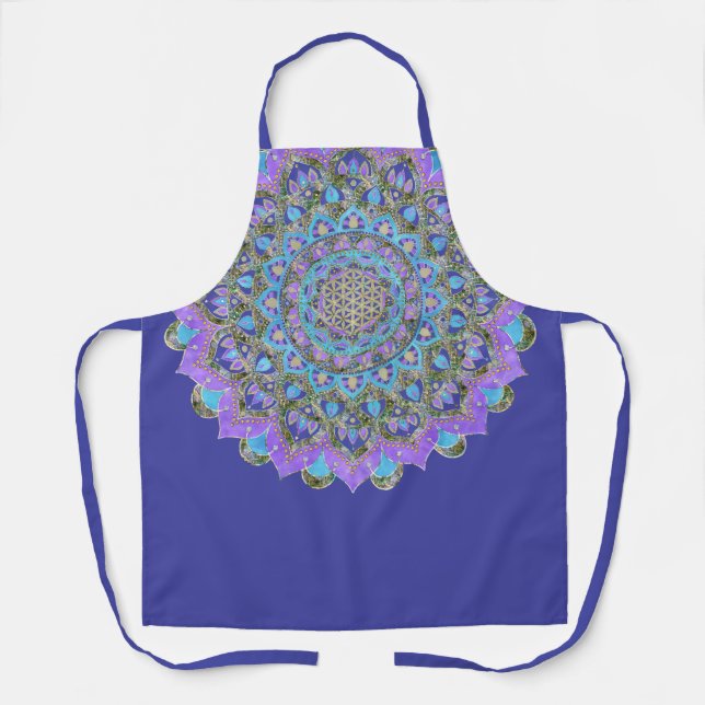 Flower Of Life - Mandala India Style 2 Apron (Front)