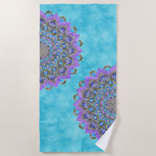Flower Of Life - Mandala India Style 2 Beach Towel