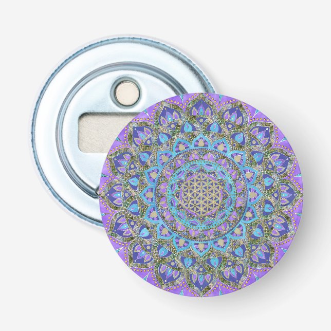 Flower Of Life - Mandala India Style 2 Bottle Opener (Front)