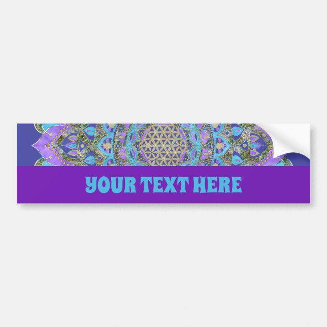 Flower Of Life - Mandala India Style 2 Bumper Sticker (Front)